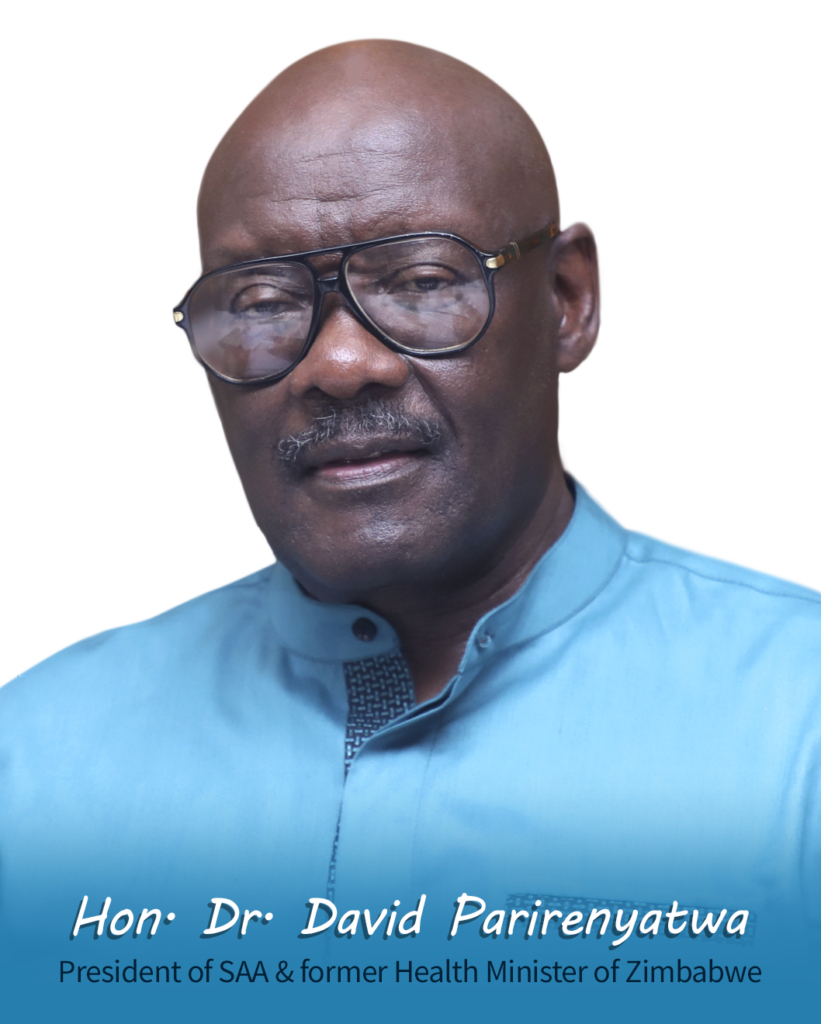 Hon. Dr. David Parirenyatwa, President of SAA and former Health Minister of Zimbabwe
