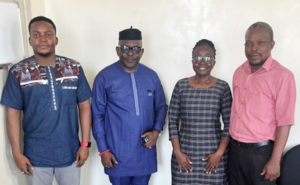 Dr. Justina Kordai Ansah, Director of the National Blood Service, Mr Luc Armand Bodea, Chris K. Nuatro and Mr. David Ahiadzro, Acting Donor Services Manager