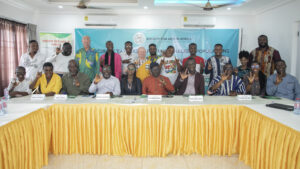 Group photograph of participants and facilitators during the Knowledge Exchange Workshop