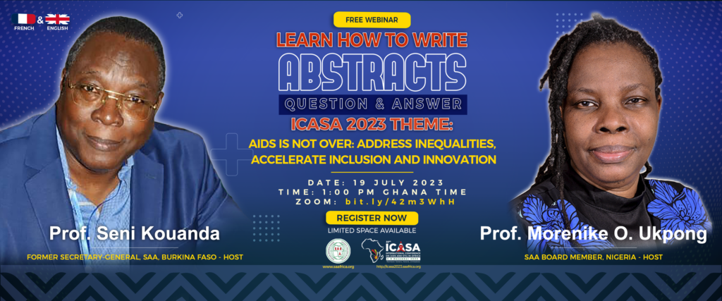 ICASA 2023 FREE WEBINAR: LEARN HOW TO WRITE ABSTRACTS! | COMMENT RÉDIGER UN RÉSUMÉ SCIENTIFIQUE