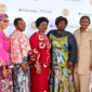 Left: First ladies from Botswana, Gambia, Kenya, Malawi, Mozambique, Namibia and Zimbabwe
