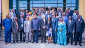 H.E. Dénis Sassou-Nguesso, President of the Republic of Congo with High level delegation at the end of the symposium