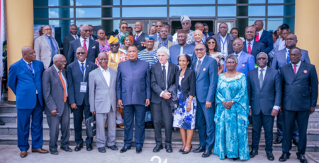 H.E. Dénis Sassou-Nguesso, President of the Republic of Congo with High level delegation at the end of the symposium