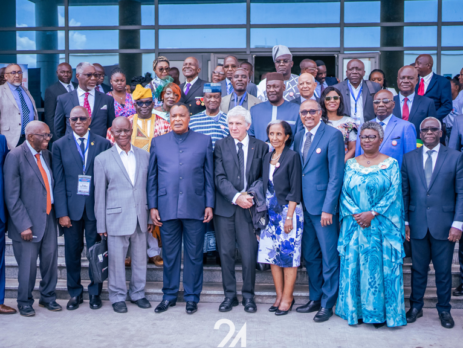 H.E. Dénis Sassou-Nguesso, President of the Republic of Congo with High level delegation at the end of the symposium