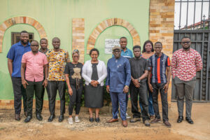 Dr. Emmy J. Chesire, an SAA Board Member, visited the Headquarters during the host country assessment visit period in Ghana.
