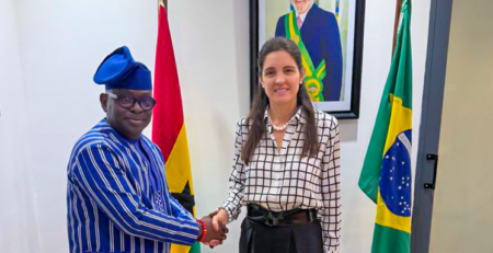 From left to right: ICASA Director, Mr. Luc Armand Bodea with Her Excellency Mariana Madeira