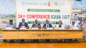 Hon. Dr. Nchabi Richard Kamwi, SAA/ICASA 2027 President, Prof. Benjamin Ignace Bodounrin Hounkpatin, Minister of Health, Benin, Mr. Hugues Oscar LOKOSSOU, Deputy Minister to the Minister of Economy and Finance, in charge of External Resource Mobilization and Debt Management and Executive Secretary of the CNLS-TP, Dr. Anita WADAGNI