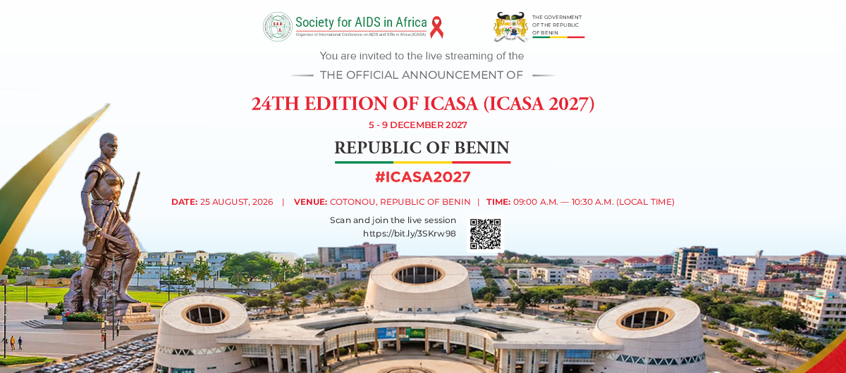 the 24th edition of the International Conference on AIDS and Sexually Transmitted Infections in Africa, ICASA 2027