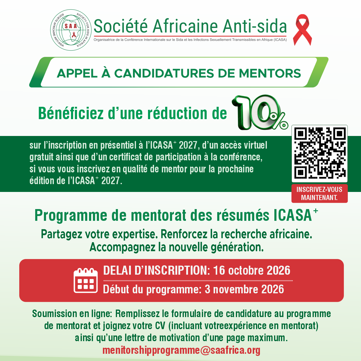 Appel à Mentors: Programme de Mentorat pour les Résumés de ICASA+ Appel à Mentors: Programme de Mentorat pour les Résumés de ICASA+